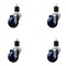 Service Caster 3'' SS Solid Poly Wheel Swivel 1-7/8'' Expanding Stem Caster Set, 4PK SCC-SSEX20S314-SPUS-178-4 - alternate 1